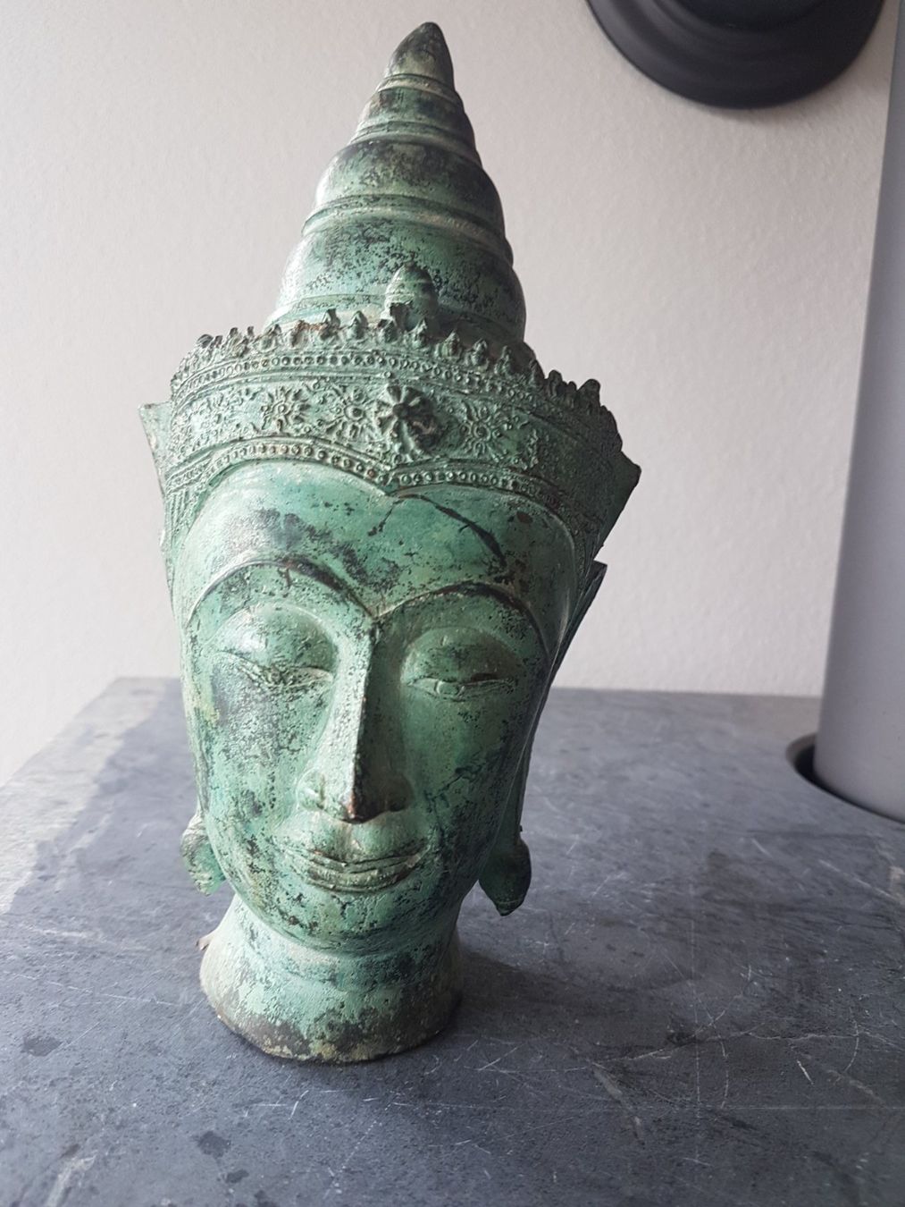 Skulpturen & Statuen: Wunderschöner Budhha Kopf Metall – Gebraucht aus Röschenz von Zorro046