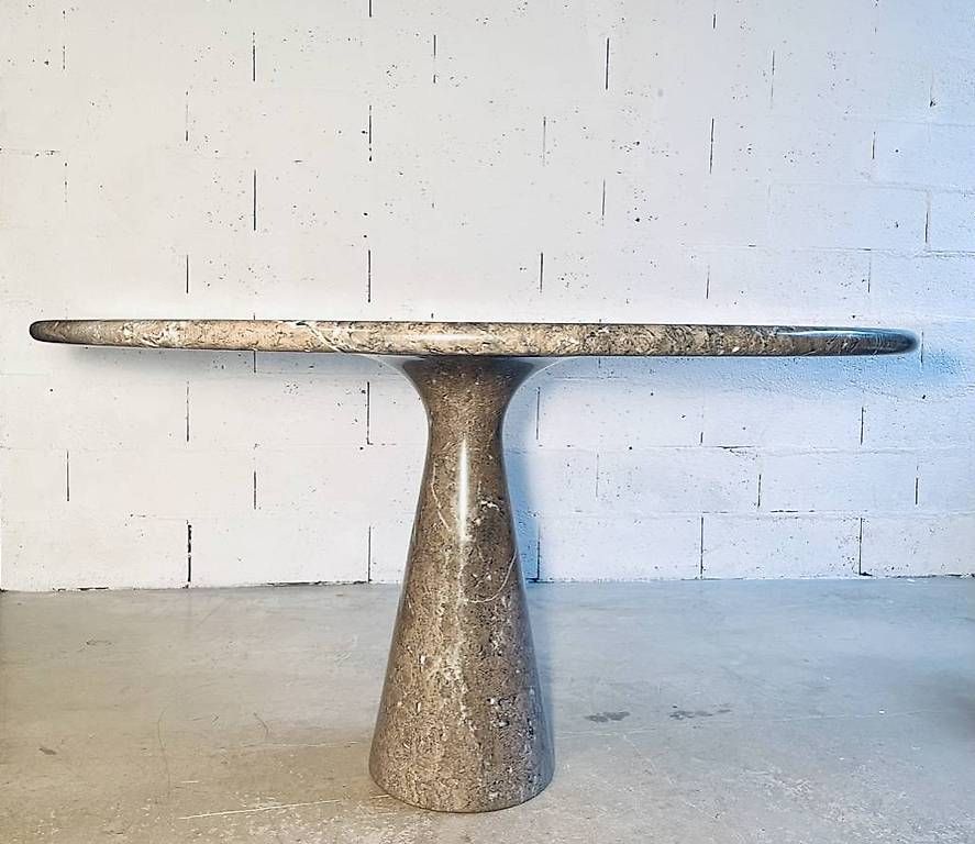 Tavoli: Angelo Mangiarotti Round Marble Dining Table, Italy, 1970s – Usato da Carouge GE venduto da polymagoo 4