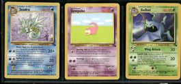 Vintage Pokémon Karte Fossil EN 2000 Lot of 3