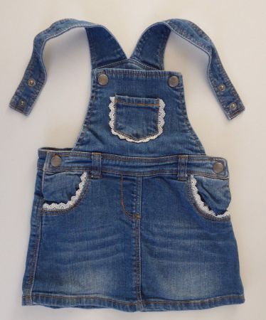 Jeans Jupe mit Latz  Grösse 80