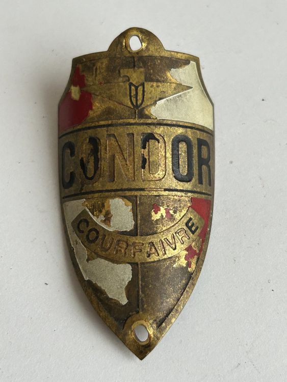 Altes Schweizer Fahrrad Steuerkopf Emblem Condor Courfaivre (Gebraucht ...
