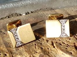 750 Gelbgold Manschettenknöpfe 18 Karat