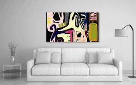 Principe Erba Moderne Kunst Bild Art Brut Bild Abstrakt XXL