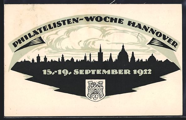 Cancelleria postale: Hannover, Philatelisten-Woche 1922, Stad – Usato da Berlin venduto da bartko-reher