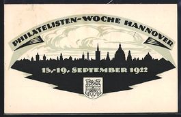 Hannover, Philatelisten-Woche 1922, Stad