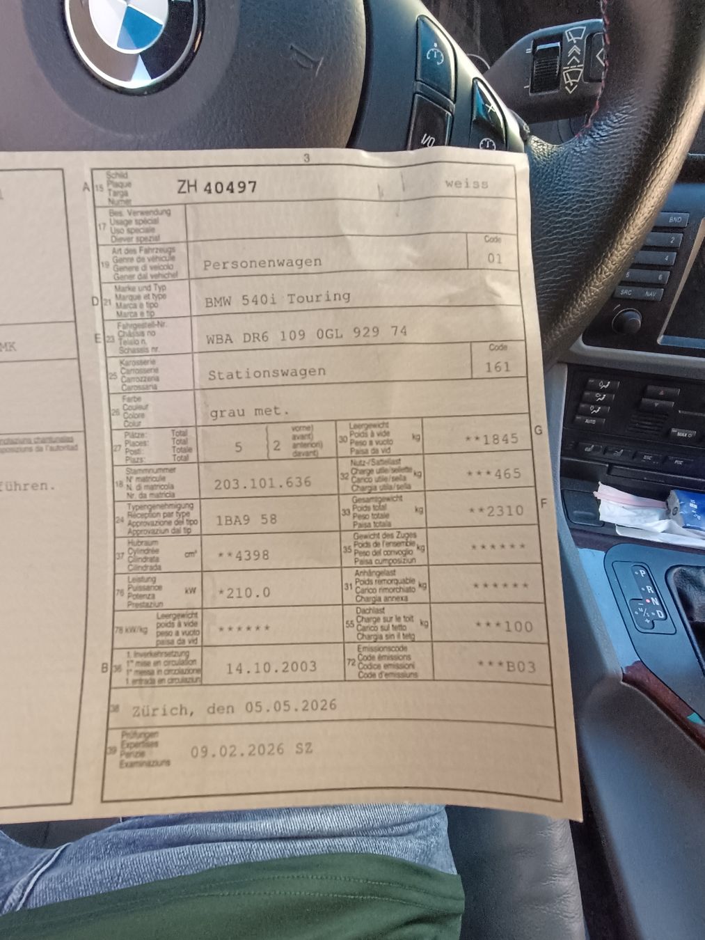 BMW Automobili: BMW 540I Touring  – Usato da Winterthur venduto da Hao99 6