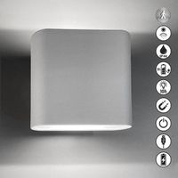 LED Aussen Wandleuchte, Akku, 10 cm Höhe