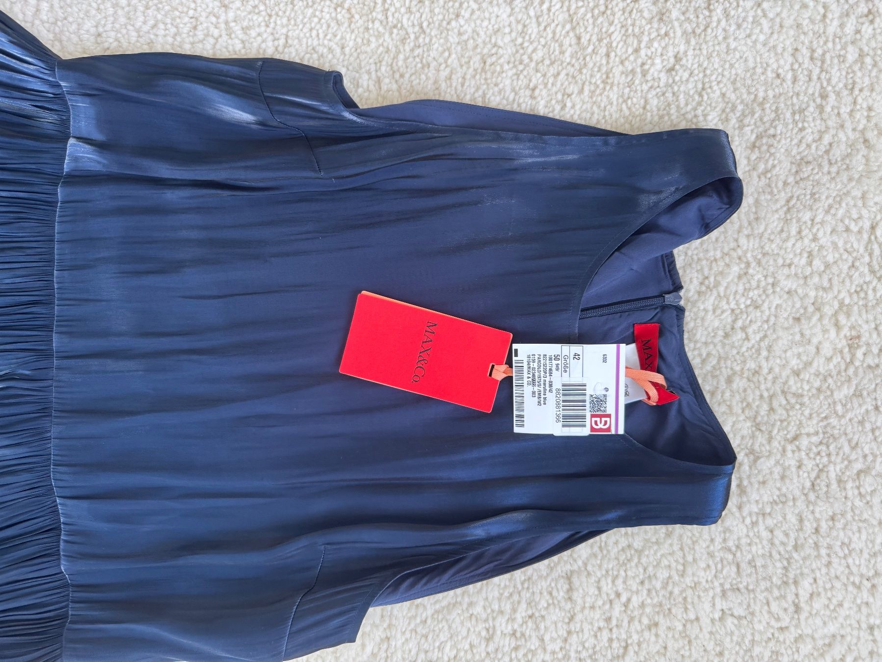 Max Mara Vestiti: MAX&Co Kleid Pargolo Navy Midi CH42 NEU – Nuovo e nell'imballaggio originale da Zuerich venduto da Moochie 8