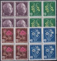 1948, J125-J128 im Viererblock ** postfrisch, Kat: 28.-+