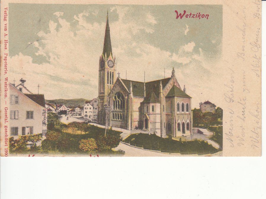 Cartoline postali: Wetzikon 1901 – Usato da Bürglen TG venduto da StampGraf