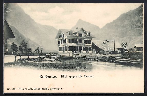 Ansichtskarten: Kandersteg, Hotel-Pension Müller mit Bl – Gebraucht aus Berlin von bartko-reher