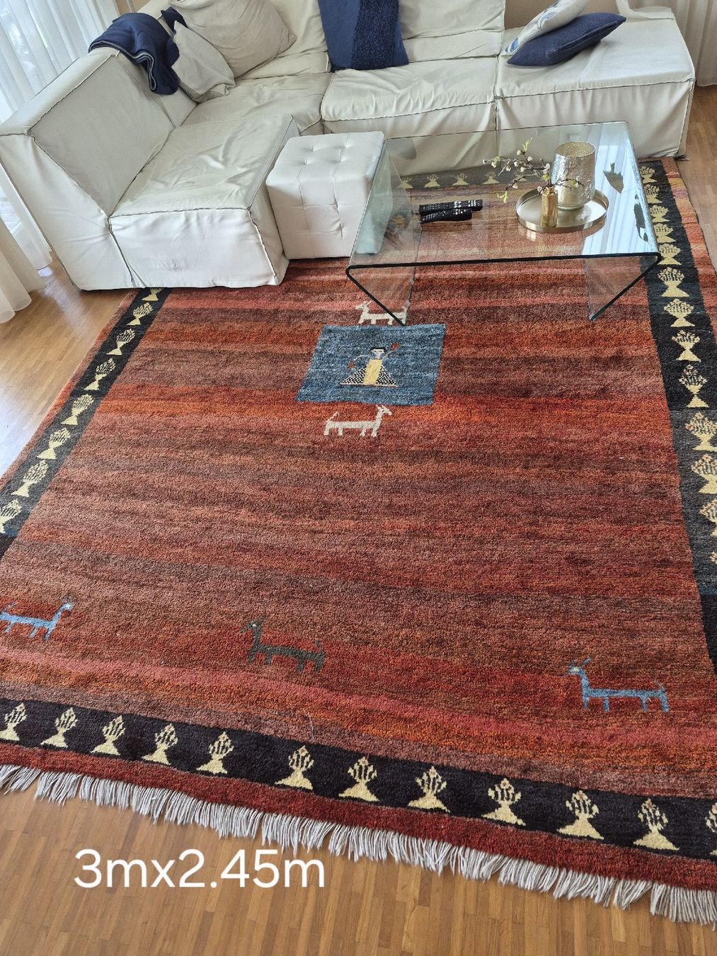 Gabbeh Tappeti: Gabbeh Teppich 3m x 2.45m  – Usato da Lachen SZ venduto da mandy10375