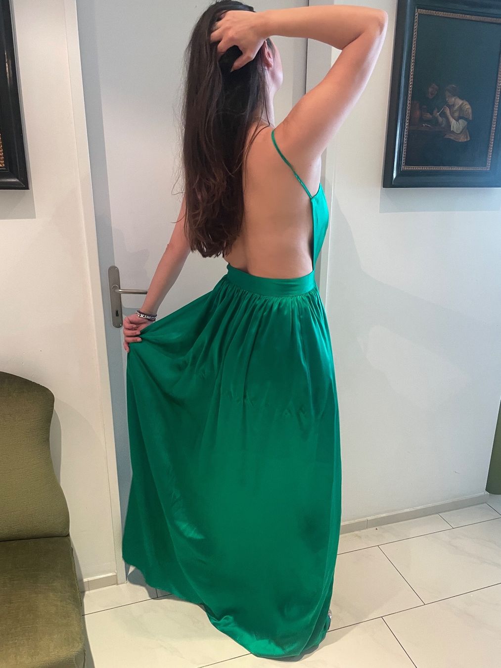 Vestiti: Langes Abend-/Cocktailkleid aus Hochglanz Seide – Nuovo (secondo la descrizione) da Au ZH venduto da Daiga 3