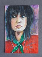 Gemälde Portrait bunt mit Schriftzug "I WANNA BE ME"