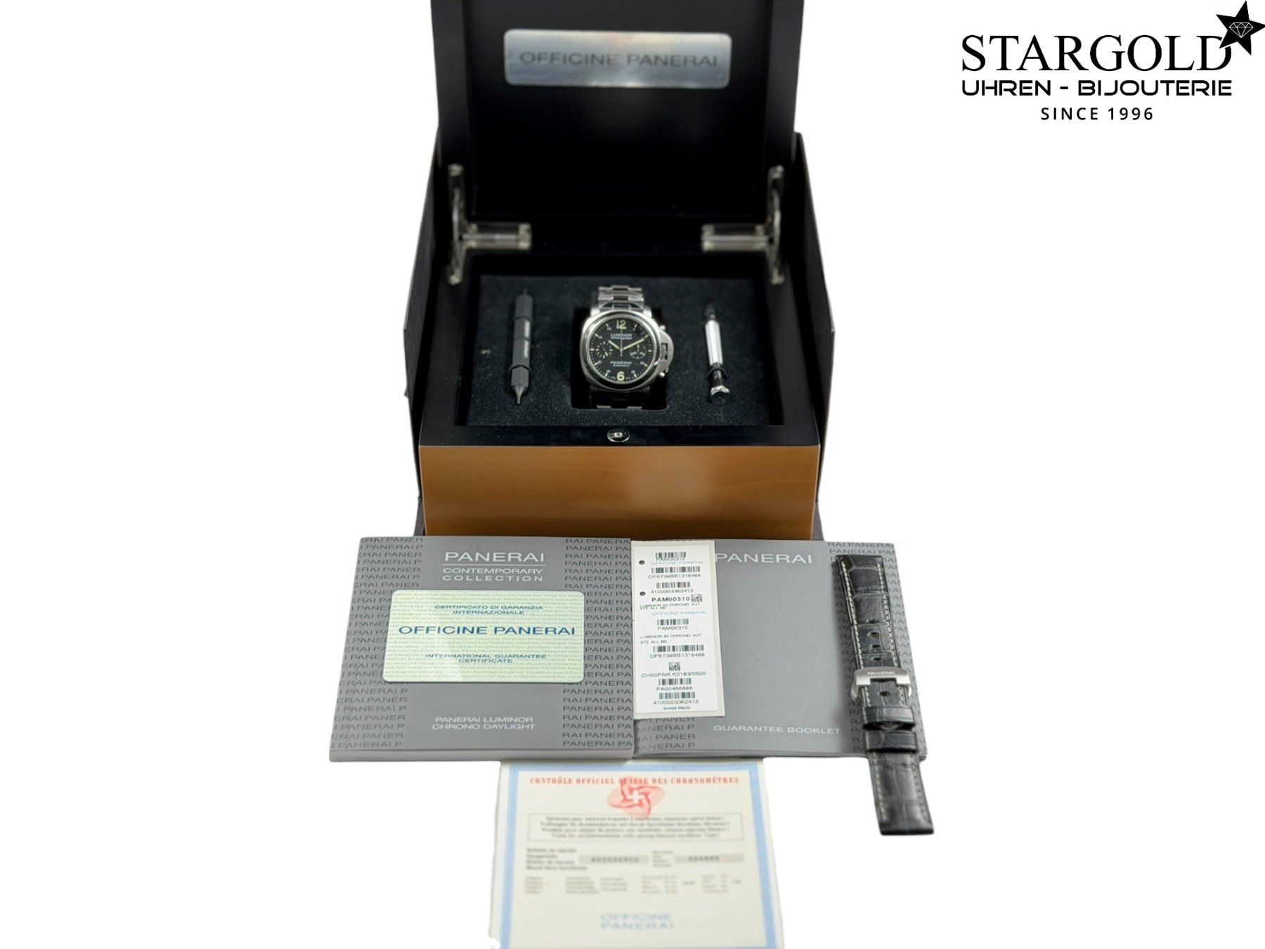 Panerai Orologi: Panerai Luminor Chronograph 40 - PAM00310 – Usato da Zürich venduto da Stargold-Uhren 9