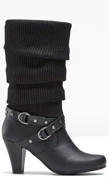 Damenschuhe: Schwarze Damen-Stiefel mit Absatz Gr. 40 – Neu und originalverpackt aus Uznach von Apuutze 1