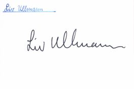 Liv Ullmann 1938- Autogramm signiert Karte 10x15cm