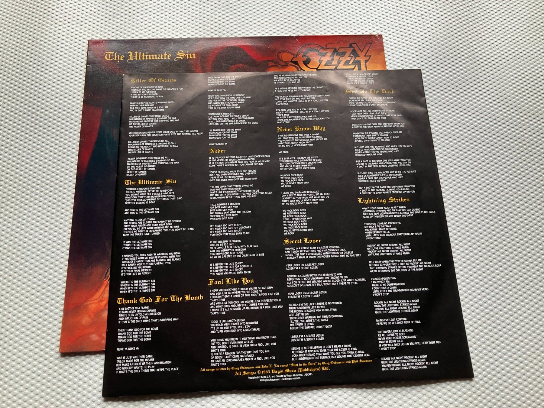 Dischi in vinile: Ozzy Osbourne – Usato da Aarwangen venduto da Jukebox3 5