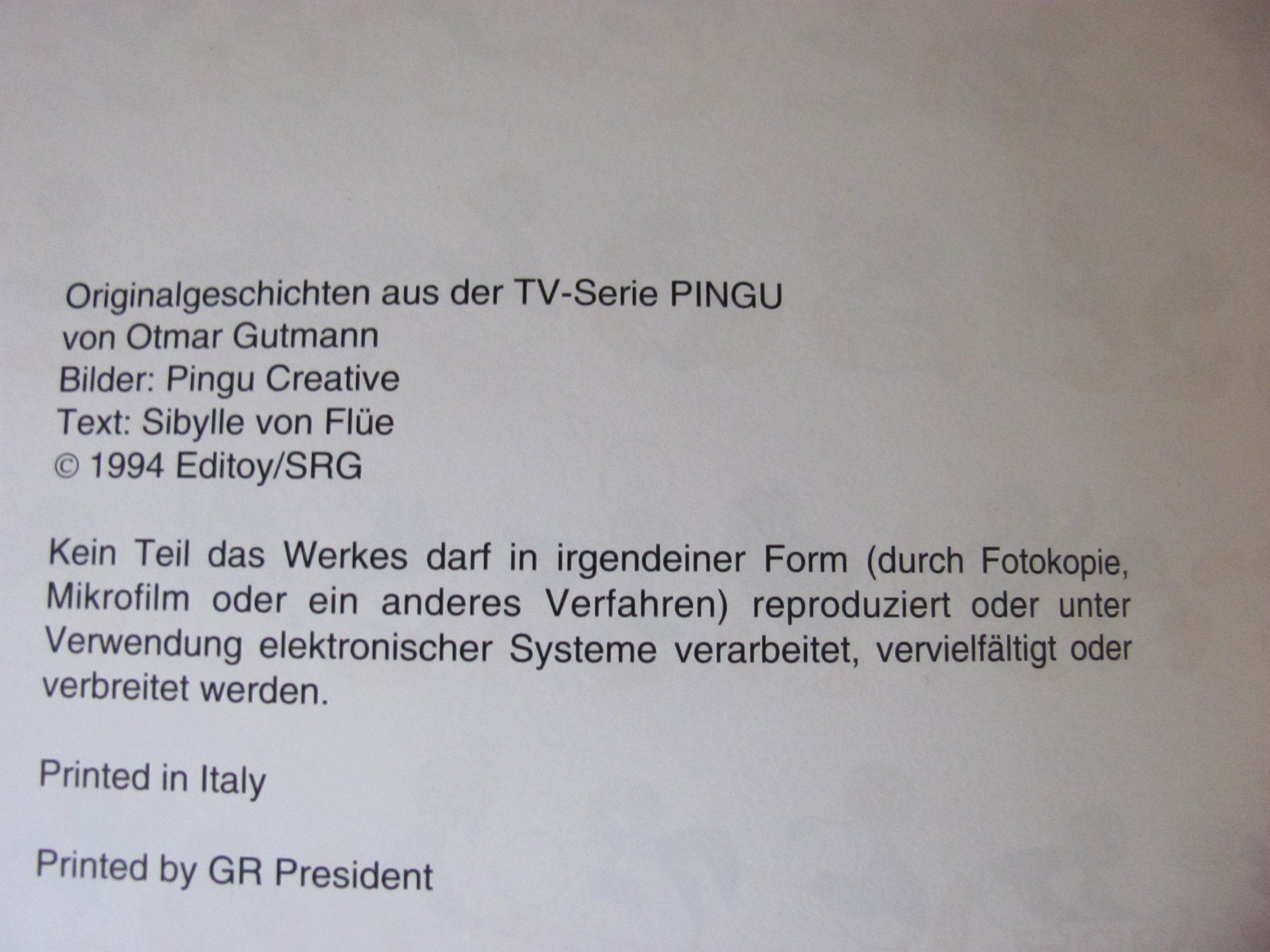 Libri: PINGU hat Aerger, Ausgabe 1994, Silva – Usato da Itingen venduto da wali19 2
