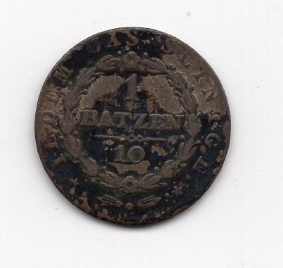 Tutti le monete: (1679) Appenzell, 1 Batz 1816, ss – Usato da Rüthi (Rheintal) venduto da erdnuessli1 1