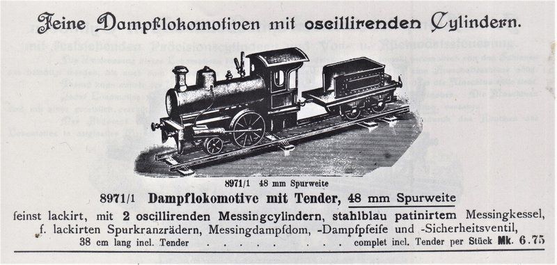 Ancienne Locomotive Mécanique Bing Spur 1 – Tôle Litho – 38cm – Année 1927