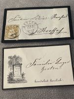 Antiker Trauerbrief Fam. Rennhaas 1880 mit Briefmarke