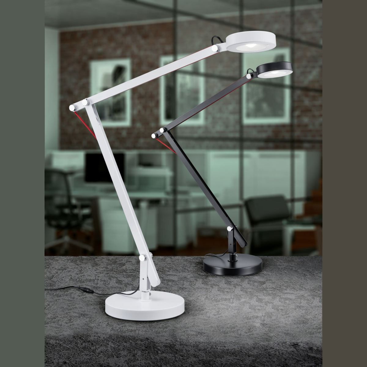 Lampade: Tischleuchte, 90 cm Höhe, Weiss – Nuovo (secondo la descrizione) da Kreuzlingen venduto da Smart-Light 3