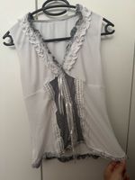 Top vintage blanc à volants