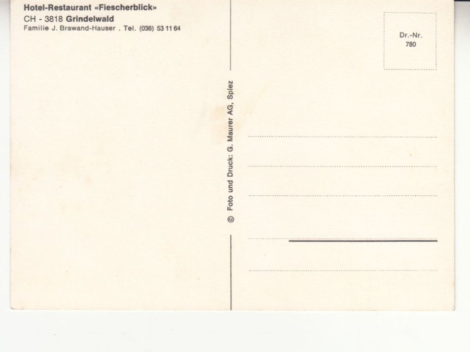 Ansichtskarten: Grindelwald Fiescherblick ca. 1970 – Gebraucht aus Bürglen TG von StampGraf 1