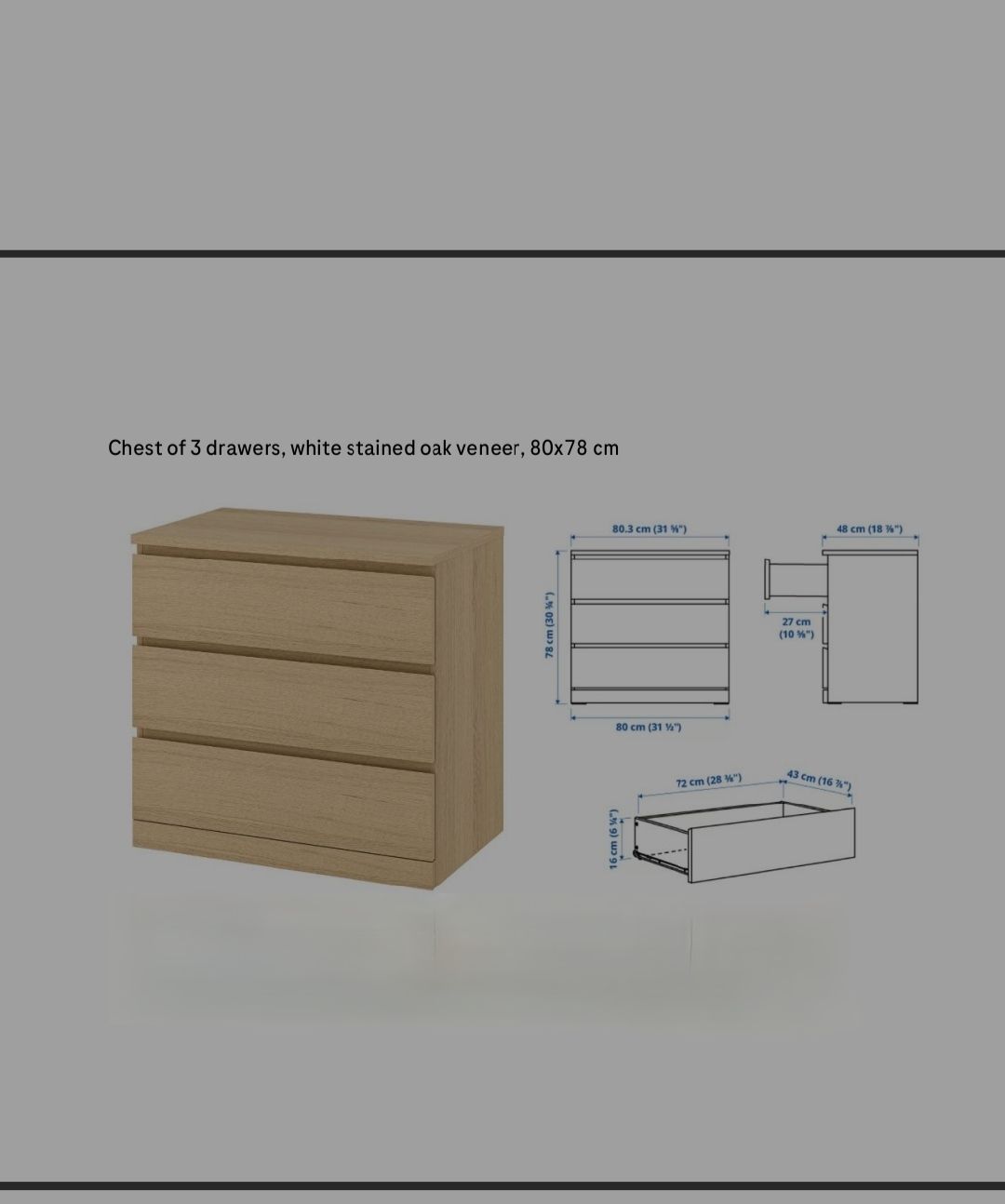 Cassapanche: chest with 3 drawers  – Nuovo (secondo la descrizione) da Basel venduto da vik_7qc8 2