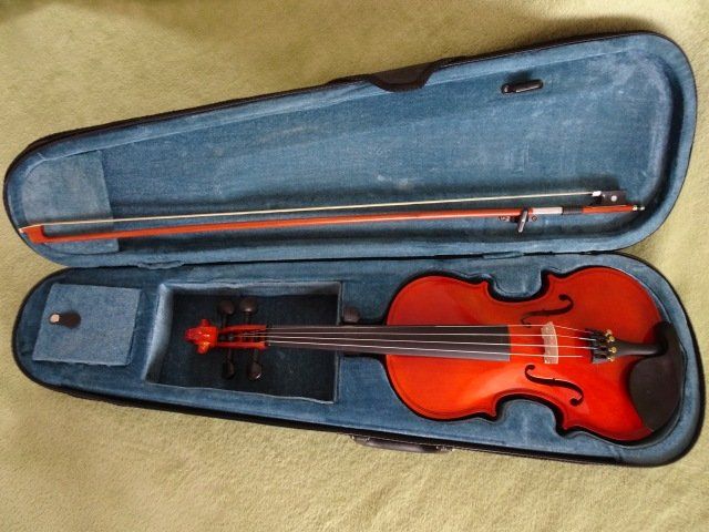 Musikinstrumente: Geige 4/4, Bogen, Geigen-Kasten – Gebraucht aus Berikon von Splendida43