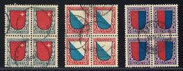 Pro Juventute 1920 4er-Block ⊞ gest. ʘ J15-J17 Kat. 1140.-