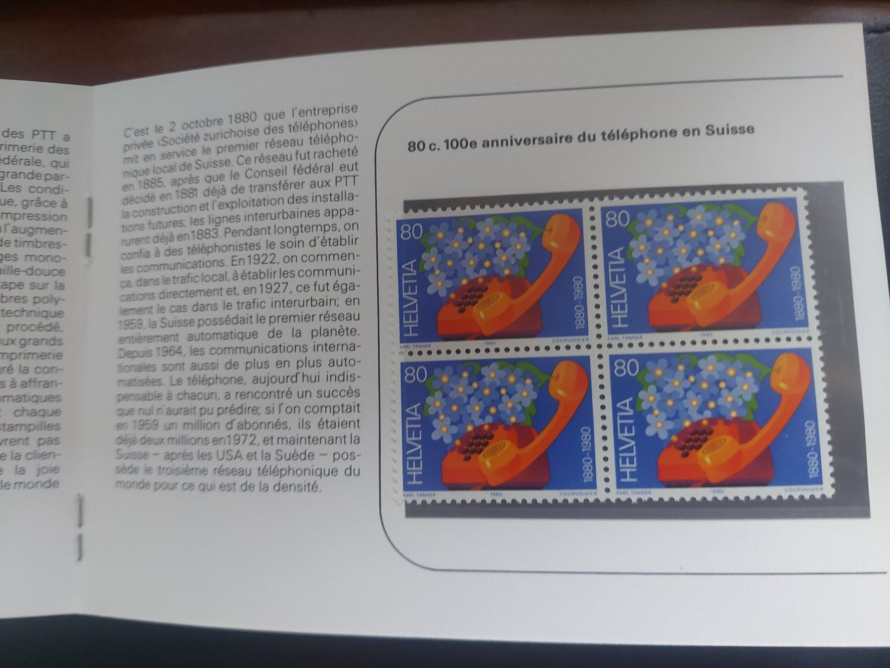 Tutti i francobolli: 1980** SOUVENIR PTT – Nuovo (secondo la descrizione) da Biel/Bienne venduto da Deboma 4