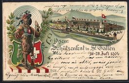 Litho St. Gallen, Schützenfest 1904, Sc