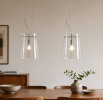 Prandina Sera S1 Pendelleuchte aus Klarglas, 37,5 cm – 2 Stk