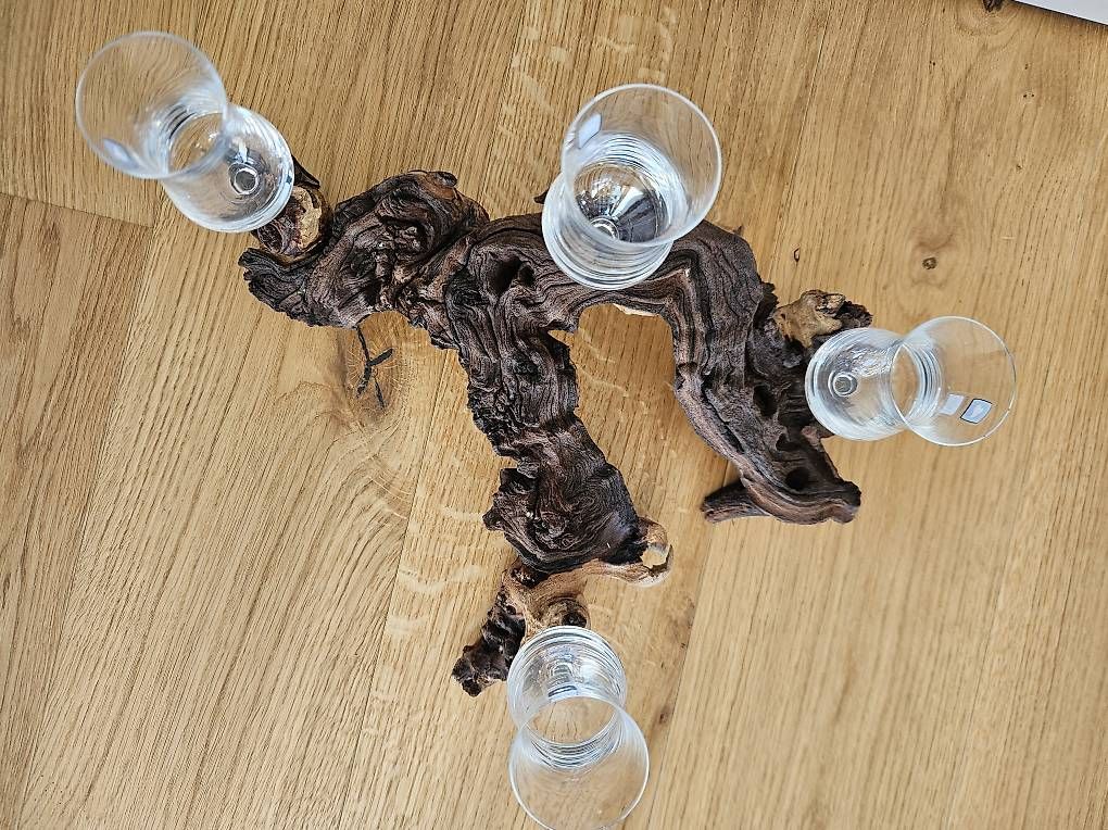 Bicchieri: Echtholzwurzel mit Grappagläsern – Nuovo (secondo la descrizione) da Riggisberg venduto da taninchen 2