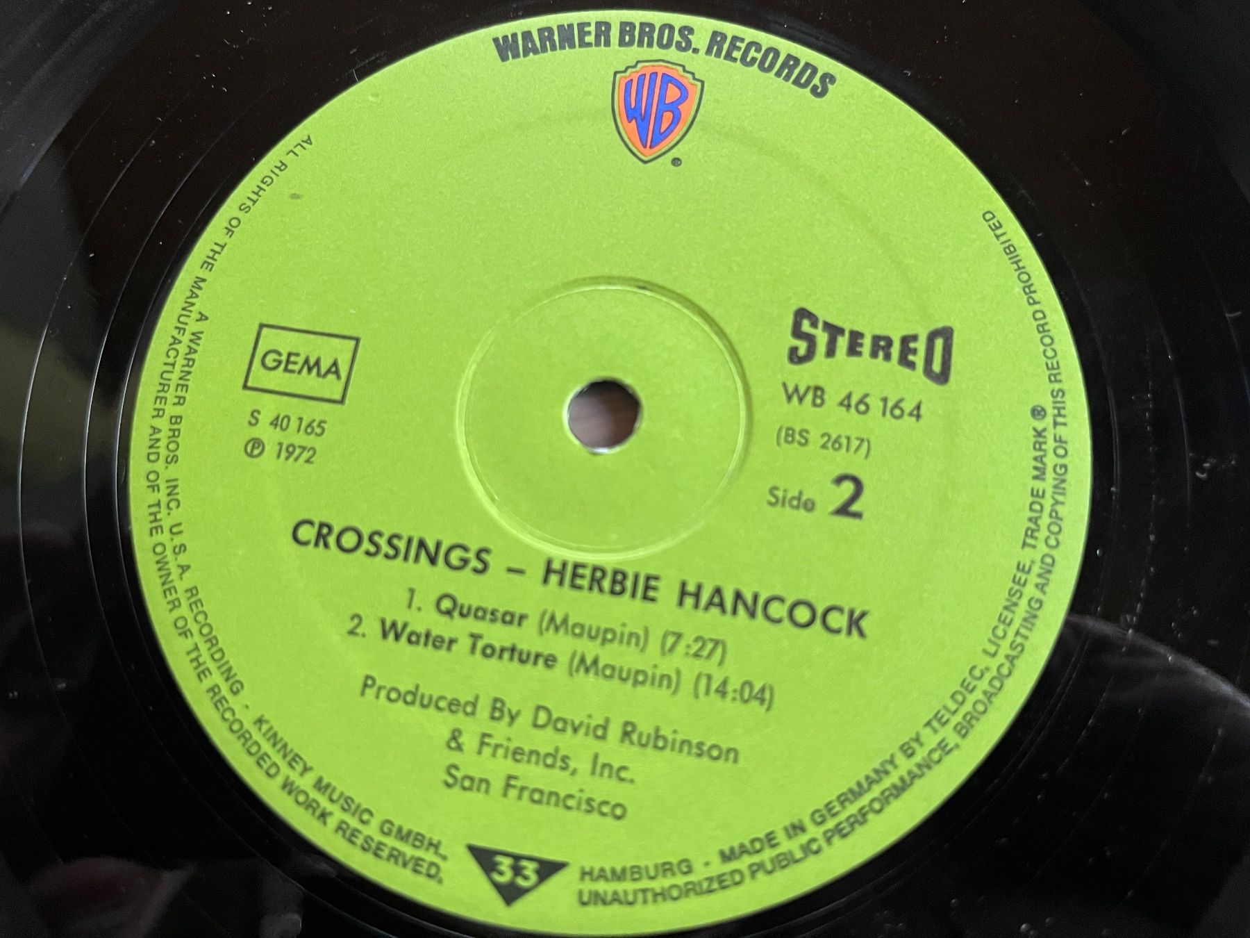 Dischi in vinile: Herbie Hancock - Crossings – Usato da Giebenach venduto da Wurlitzer70 1