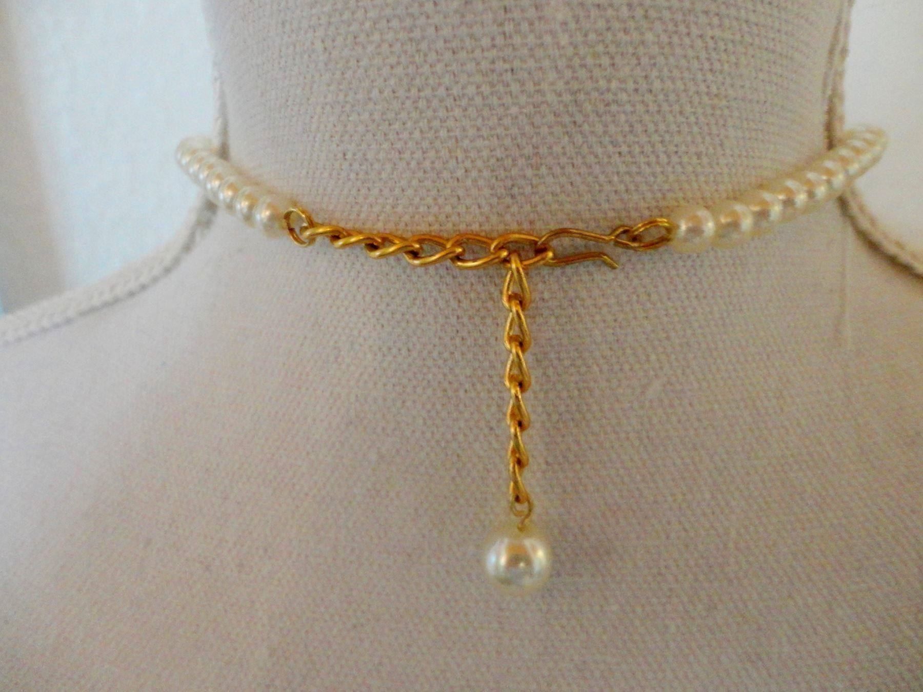 Cravatte: Kunstperlen-Krawatte – Nuovo (secondo la descrizione) da Biberist venduto da tl-schmuck 2