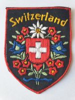 Vintage Badge Wappen SWITZERLAND rot ST. GALLER STICKEREI