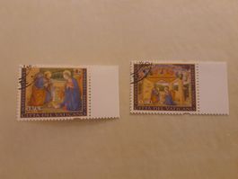 2 Timbres Vatican, Noël, Neufs, Collection, MMXV, Rares!