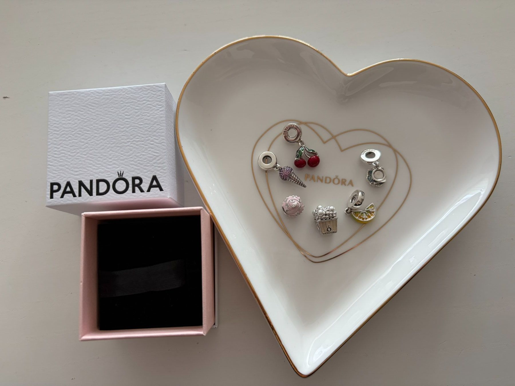 Pandora Ciondoli: Pandora Charms - Kirsche, Zitrone, Eis, Cupcake, Popcorn – Nuovo (secondo la descrizione) da Othmarsingen venduto da Pandabaerchen