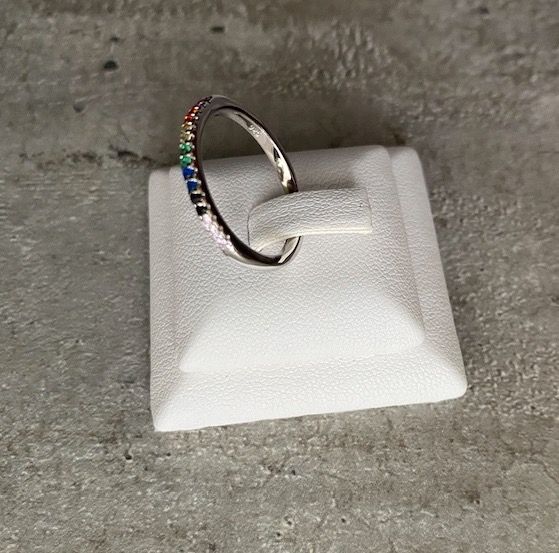 Ringe: Regenbogen Ring - Silber mit Cubic Zirkonia - 56 ODER 59  🌈 – Neu und originalverpackt aus Basel von La_Serenade 2