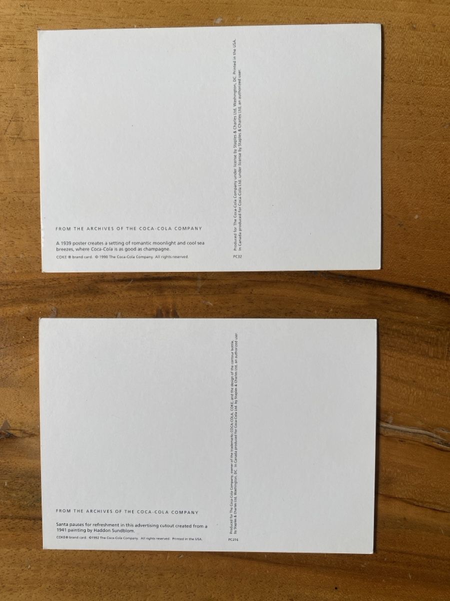 Cartes postales: 2 Coca-Cola Postkarten - NEU – Neuf avec emballage d'origine à Dübendorf par Montclair 1