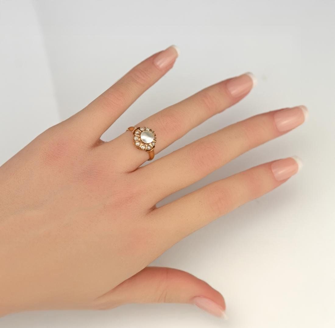 Anelli: Antiker Ring aus Roségold und Perlen – Usato da Lugano venduto da Historianlugano 3