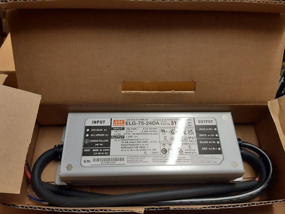 Mean Well ELG 75 24B 3Y 24V DC 3.15A Tek Çıkışlı Led Sürücü