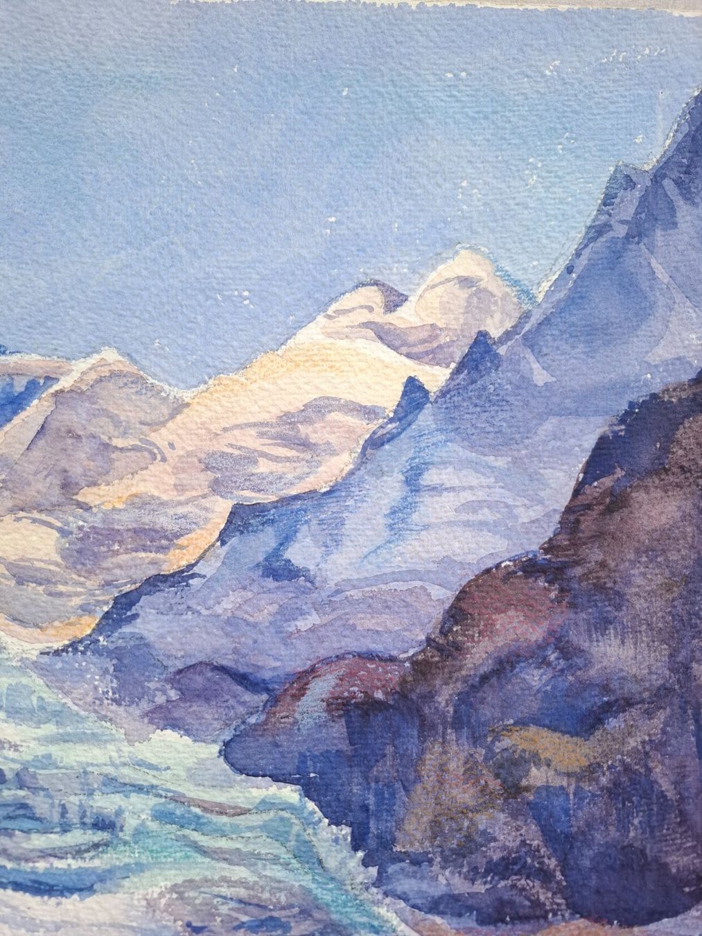 Dipinti: Aquarell Ferdinand Meyer-Streiff Zermatt Gornergletscher VS – Usato da Rheinfelden venduto da Badelus 7