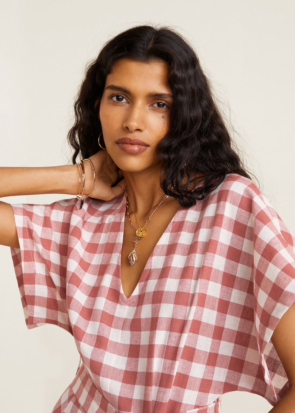 Mango Vestiti: Sommerkleid Mango Gr. S - Leinen rosa – Usato da Zufikon venduto da Modestil365 7