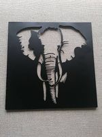 Bild Metall Elefant 40x40cm