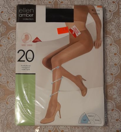 Ellen Amber Jeunesse Strumpfhose 20den Gr.XL Marine Blau