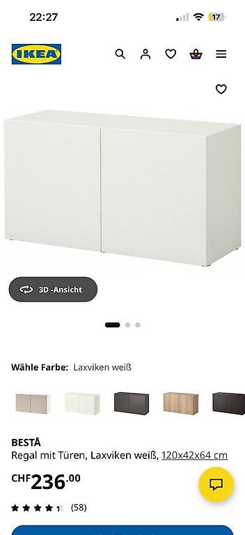 Commodes: Besta Regal mit Türen – D'occasion à Wil SG par Dshopping 3